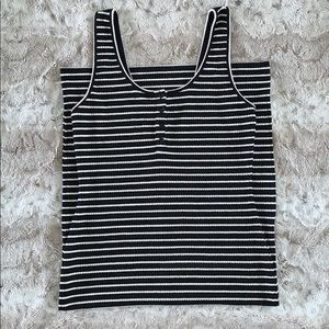 *SOLD* Black & White Striped Dress | Large